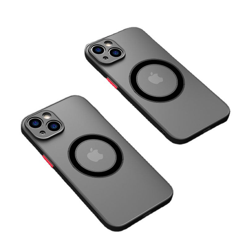 Suitable For Apple 15 Mobile Phone Case Magnetic Absorption IPhone 1413 12 11 Pro Magnetic Anti-fall Matte Protective Cover