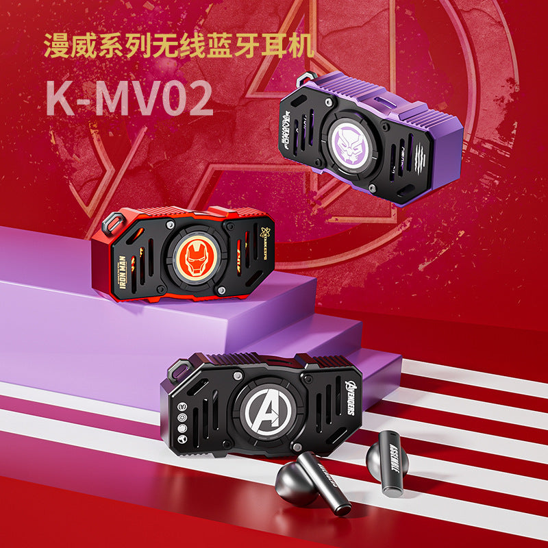 New Marvel Genuine Metal Bluetooth Headset Fingertip Gyro Wireless In-Ear Ultra-Long Battery Life Sound Quality Noise Canceling Sports